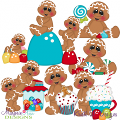 Ginger Sweets SVG Cutting Files + Clipart
