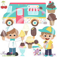 I Want Ice Cream-Boys SVG Cutting Files/Paper Piecing +Clipart