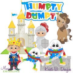 Humpty Dumpty SVG Cutting Files Includes Clipart