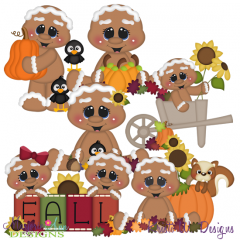 Ginger Loves Fall SVG Cutting Files + Clipart