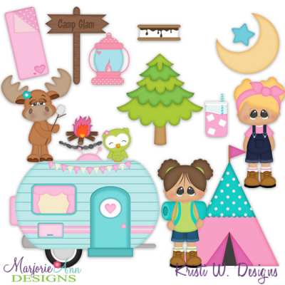 Glamping SVG Cutting Files Includes Clipart