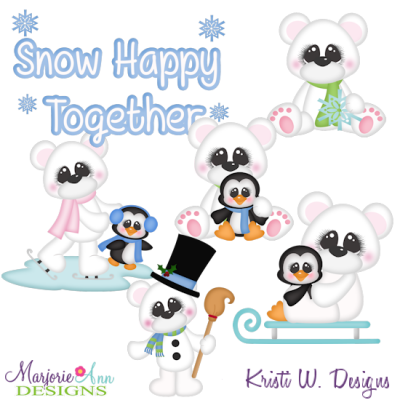 Polar Pals SVG Cutting Files Includes Clipart