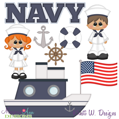 Navy SVG Cutting Files + Clipart