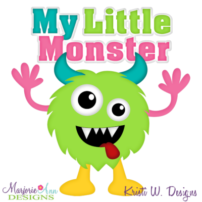 My Little Monster SVG Cutting Files + Clipart