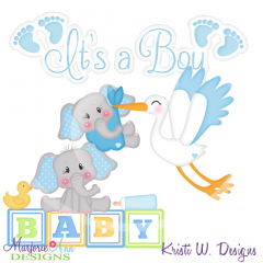 It's A Boy Exclusive SVG Cutting Files Includes Clipart