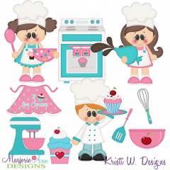When I Grow Up~Cupcake Baker Cutting Files-Includes Clipart