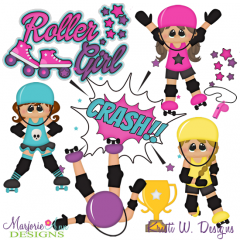Roller Derby SVG Cutting Files + Clipart