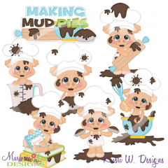 Making Mud Pies SVG Cutting Files + Clipart
