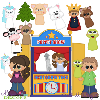Puppet Show SVG Cutting Files Includes Clipart
