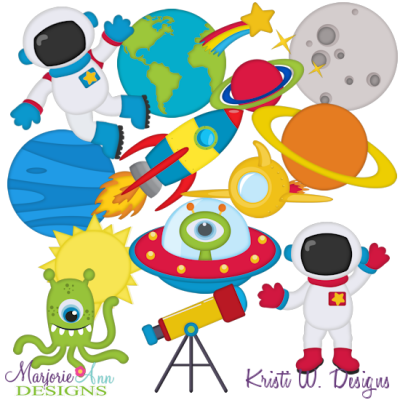 Space Adventure SVG Cutting Files + Clipart