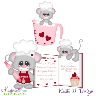 Recipe For Love SVG Cutting Files Includes Clipart