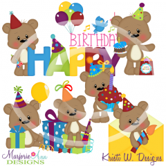 Winston's 1st Birthday EXCLUSIVE SVG Cutting Files+Clipart