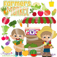 Farmer's Market SVG Cutting Files Includes Clipart