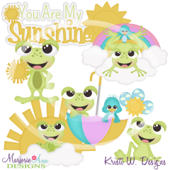 My Sunshine-Frogs SVG Cutting Files/Paper Piecing +Clipart