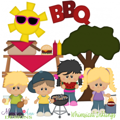 Backyard BBQ SVG Cutting Files Includes Clipart
