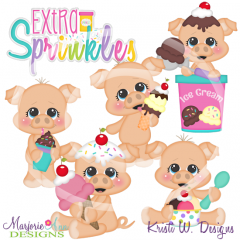 Extra Sprinkles SVG Cutting Files Includes Clipart
