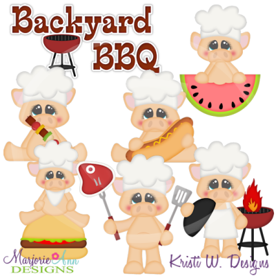BBQ Pork SVG Cutting Files Includes Clipart