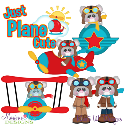 Just Plane Cute Exclusive SVG Cutting Files + Clipart