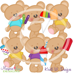 Bear's Summer Treats SVG Cutting Files Includes Clipart