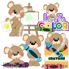 Franklin-I Love To Color SVG Cutting Files/Paper Piecing+Clipart