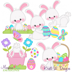 A Very Hoppy Easter SVG Cutting Files Includes Clipart