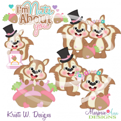 I'm Nuts About You SVG Cutting Files/Paper Piecing+Clipart