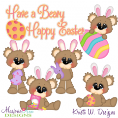 Have A Beary Happy Easter Exclusive SVG Cutting Files + Clipart