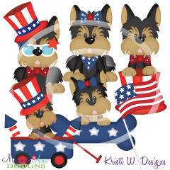 A Yorkie 4th SVG Cutting Files Includes Clipart