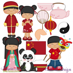 Kids Around The World-China SVG Cutting Files Includes Clipart