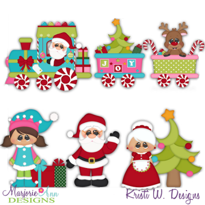 Christmas Village-Town Train SVG Cutting Files Includes Clipart