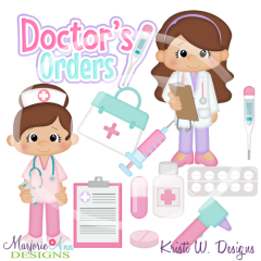 Doctor's Orders_Girls SVG Cutting Files/Paper Piecing +Clipart