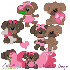 Puppy Love SVG Cutting Files + Clipart