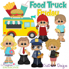 Foodtruck Friday SVG Cutting Files Includes Clipart