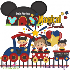Magical Train EXCLUSIVE SVG Cutting Files Includes Clipart
