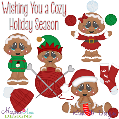 Wishing You A Cozy Holiday Season SVG Cutting Files+Clipart