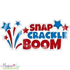 Snap Crackle Boom Title SVG Cutting Files + Clipart