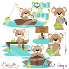 Franklin Goes Fishing SVG Cutting Files Includes Clipart