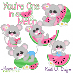 You're One In A Melon SVG Cutting Files Includes Clipart