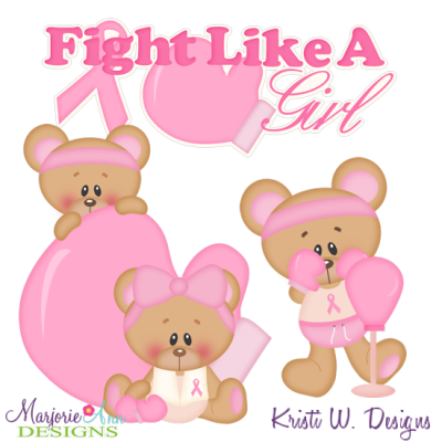 Fight Like A Girl SVG Cutting Files Includes Clipart