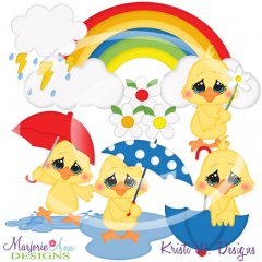 Rainy Day SVG Cutting Files/Paper Piecing +Clipart