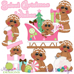 Sweet Christmas Wishes SVG Cutting Files + Clipart