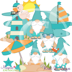 Seaside Gnomes SVG Cutting Files/Paper Piecing +Clipart