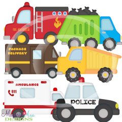 Vehicles SVG Cutting Files Includes Clipart