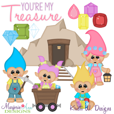 You're My Treasure-Trolls Cutting Files + Clipart