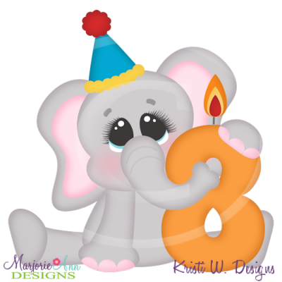 Party Animal 8th Birthday Cutting Files-Includes Clipart