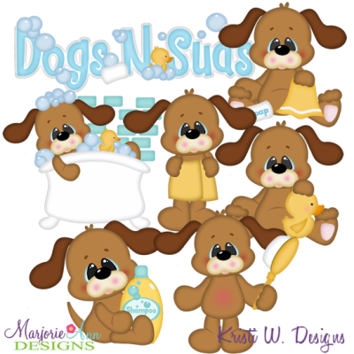 Dogs N Suds SVG Cutting Files Includes Clipart