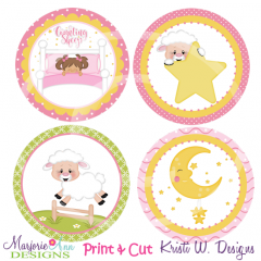 Counting Sheep-Girl Exclusive SVG Cutting Files + Clipart