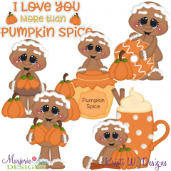 Pumpkin Spice Gingers SVG Cutting Files + Clipart