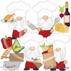 Chef Gnomes SVG Cutting Files/Paper Piecing + Clipart