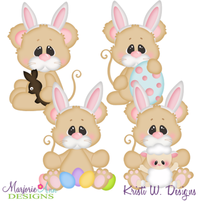 Easter Squeaks Two SVG Cutting Files + Clipart